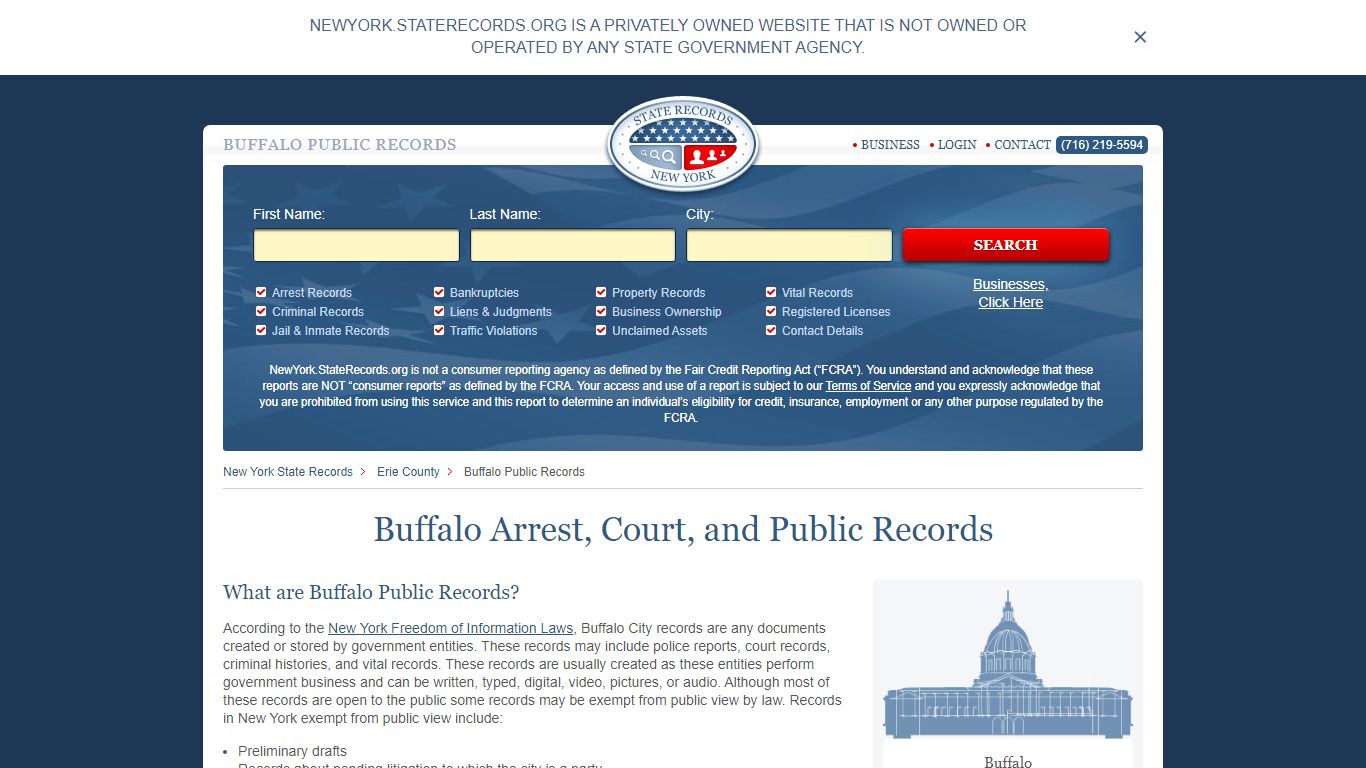 Buffalo Arrest and Public Records | New York.StateRecords.org