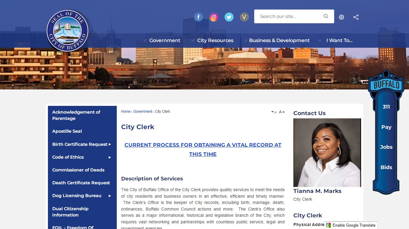 City Clerk | Buffalo, NY